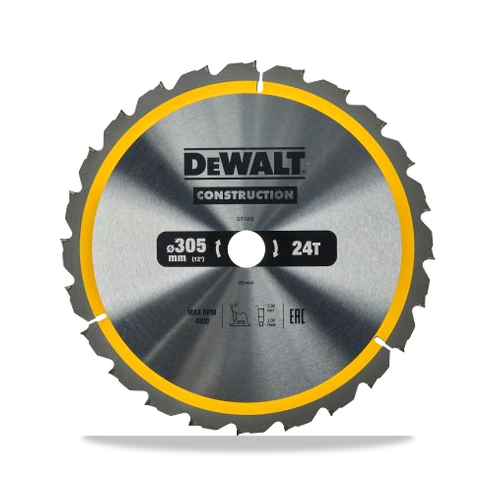 صورة منتج منشار دائري كهربائي شفرة وسلاح قطع 305 مم DeWALT موديل DT1958-QZ – 0.625 بوصة – نوع الخامة Carbide - كود الصنف reemco-2027-0266390 - ماركة يباع من خلال reemco - توريد وتصوير حصري لشركة ريمكو القابضة السعودية