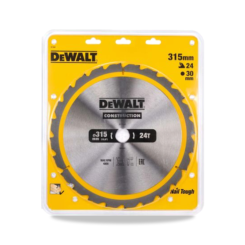 صورة منتج منشار دائري كهربائي شفرة وسلاح قطع 315 مم DeWALT موديل DT1961-QZ – 30 مم – نوع الخامة Carbide - كود الصنف reemco-2027-0266391 - ماركة يباع من خلال reemco - توريد وتصوير حصري لشركة ريمكو القابضة السعودية