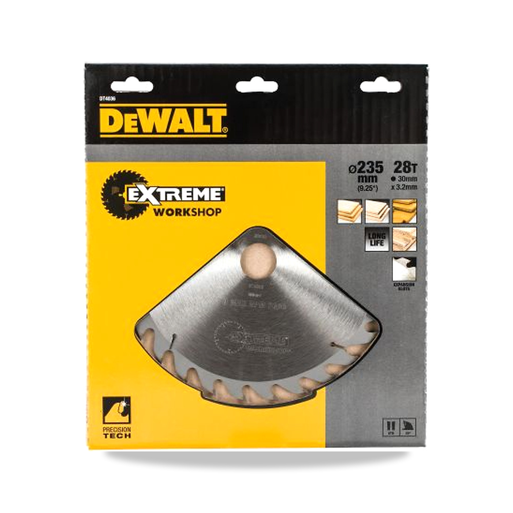 صورة منتج منشار دائري كهربائي خشب شفرة وسلاح قطع 235 مم DeWALT موديل DT4036-QZ – نوع الخامة Carbide - كود الصنف reemco-2027-0266409 - ماركة يباع من خلال reemco - توريد وتصوير حصري لشركة ريمكو القابضة السعودية