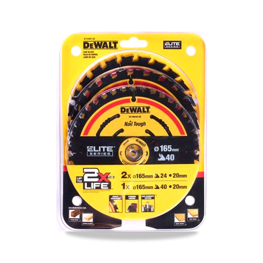 صورة منتج منشار دائري كهربائي شفرة وسلاح قطع 165 مم DeWALT موديل DT10397-QZ – نوع الخامة Carbide - كود الصنف reemco-2027-0266453 - ماركة يباع من خلال reemco - توريد وتصوير حصري لشركة ريمكو القابضة السعودية