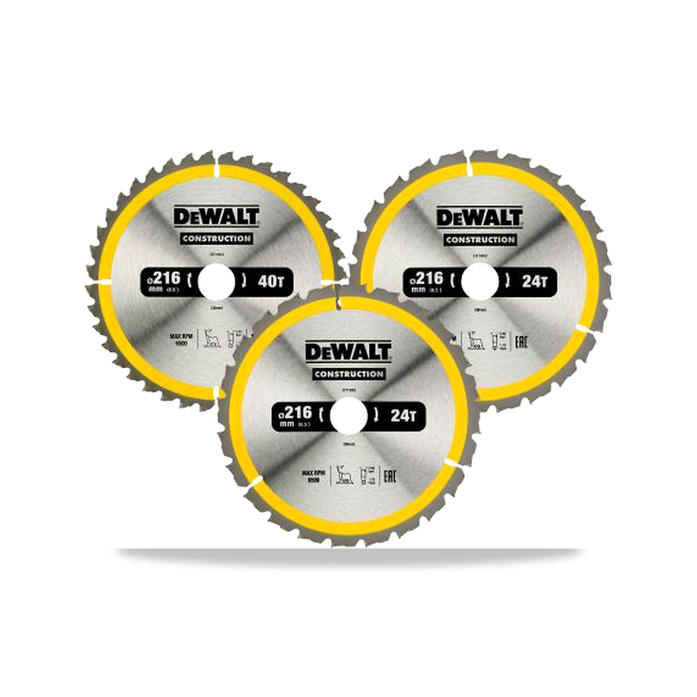 صورة منتج منشار دائري كهربائي خشب شفرة وسلاح قطع 216 مم DeWALT موديل DT1962-QZ – 30 مم – نوع الخامة Carbide - كود الصنف reemco-2027-0266461 - ماركة يباع من خلال reemco - توريد وتصوير حصري لشركة ريمكو القابضة السعودية