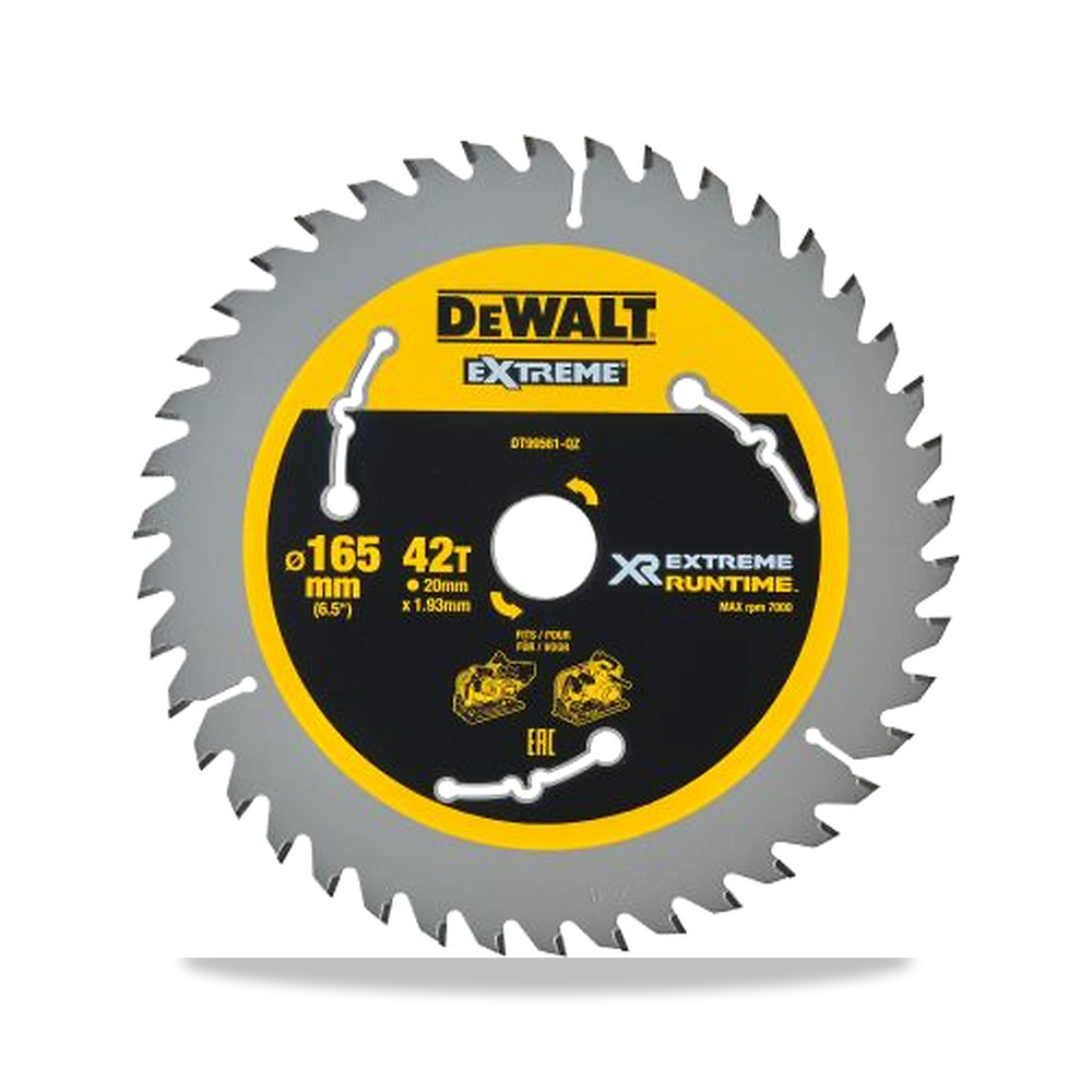 صورة منتج منشار دائري كهربائي شفرة وسلاح قطع 165 مم DeWALT موديل DT99561-QZ – نوع الخامة Carbide - كود الصنف reemco-2027-0266464 - ماركة يباع من خلال reemco - توريد وتصوير حصري لشركة ريمكو القابضة السعودية