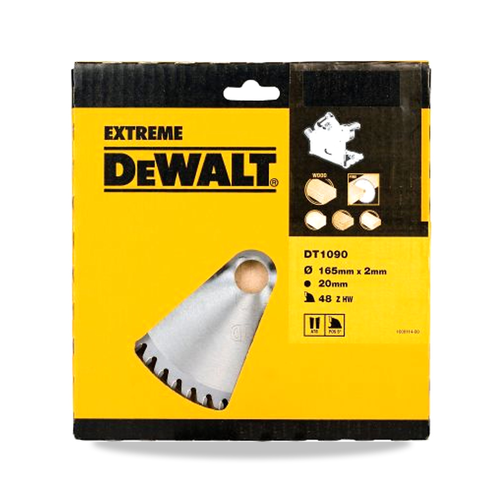 صورة منتج منشار دائري كهربائي شفرة وسلاح قطع 165 مم DeWALT موديل DT1090-QZ – نوع الخامة Carbide - كود الصنف reemco-2027-0266470 - ماركة يباع من خلال reemco - توريد وتصوير حصري لشركة ريمكو القابضة السعودية