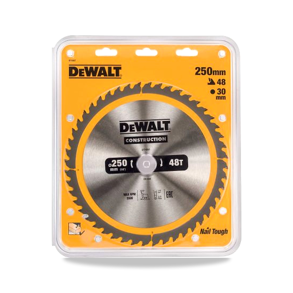 صورة منتج منشار دائري كهربائي شفرة وسلاح قطع 250 مم DeWALT موديل DT1957-QZ – 30 مم – نوع الخامة Carbide - كود الصنف reemco-2027-0266473 - ماركة يباع من خلال reemco - توريد وتصوير حصري لشركة ريمكو القابضة السعودية