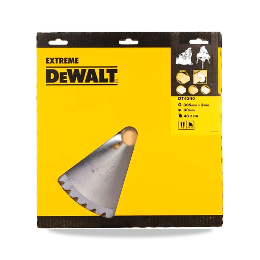 صورة منتج منشار دائري كهربائي خشب شفرة وسلاح قطع 305 مم DeWALT موديل DT4340-QZ – 30 مم – نوع الخامة Carbide - كود الصنف reemco-2027-0266482 - ماركة يباع من خلال reemco - توريد وتصوير حصري لشركة ريمكو القابضة السعودية