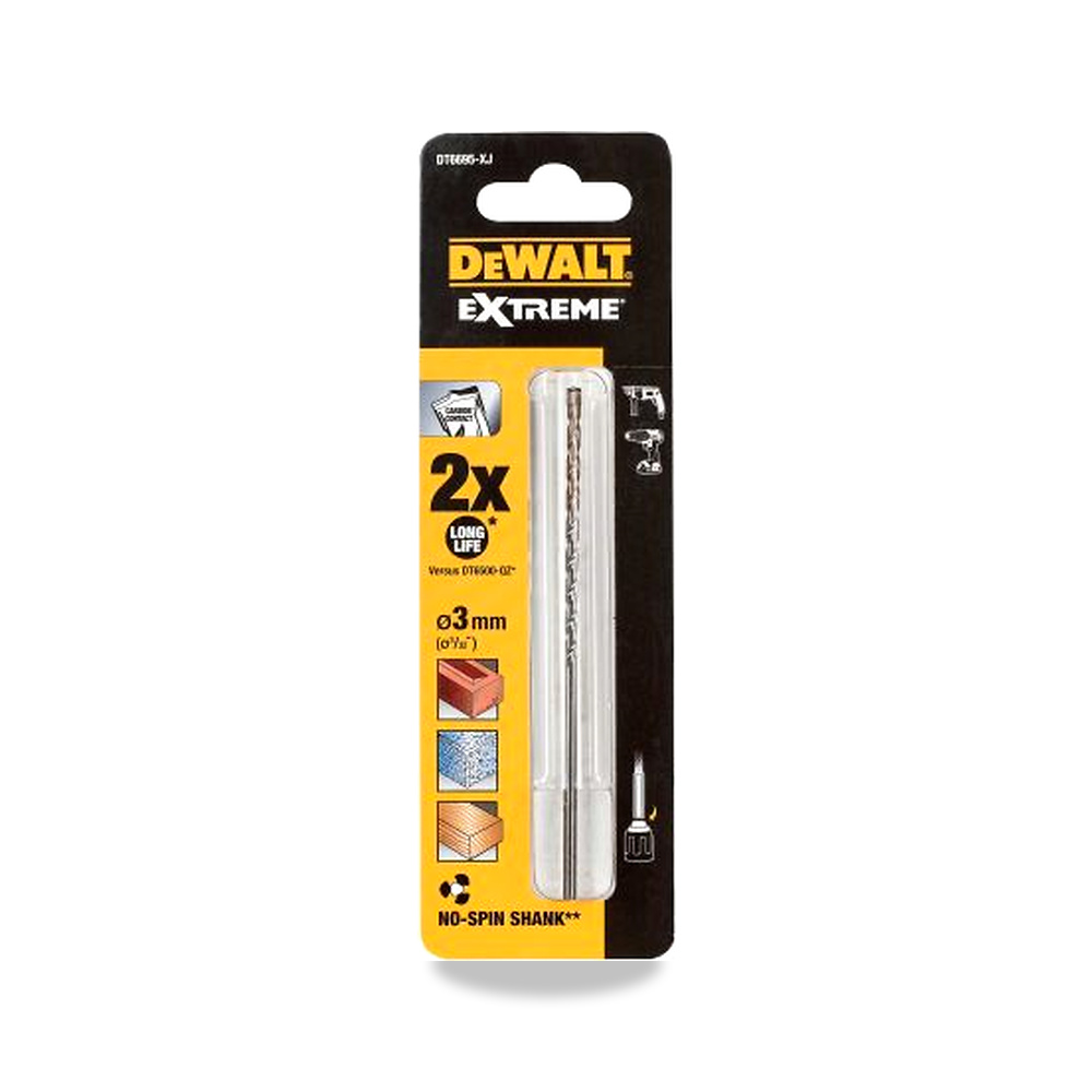 صورة منتج ريشة وبنطة ثقب 3 مم 110 مم DeWALT موديل DT6695-XJ – نوع الخامة Carbide Head, Hardened Steel Body – 18 سم - كود الصنف reemco-2027-0266785 - ماركة يباع من خلال reemco - توريد وتصوير حصري لشركة ريمكو القابضة السعودية