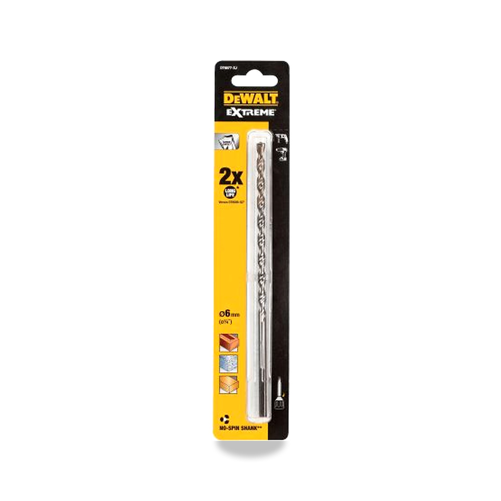 صورة منتج ريشة وبنطة ثقب 6 مم 200 مم DeWALT موديل DT6677-XJ – نوع الخامة Carbide, Hardened Steel – 150 مم - كود الصنف reemco-2027-0266796 - ماركة يباع من خلال reemco - توريد وتصوير حصري لشركة ريمكو القابضة السعودية