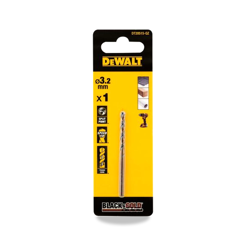 صورة منتج ريشة وبنطة ثقب 3.2 مم DeWALT موديل DT20515-QZ – نوع الخامة HSS - كود الصنف reemco-2027-0267215 - ماركة يباع من خلال reemco - توريد وتصوير حصري لشركة ريمكو القابضة السعودية