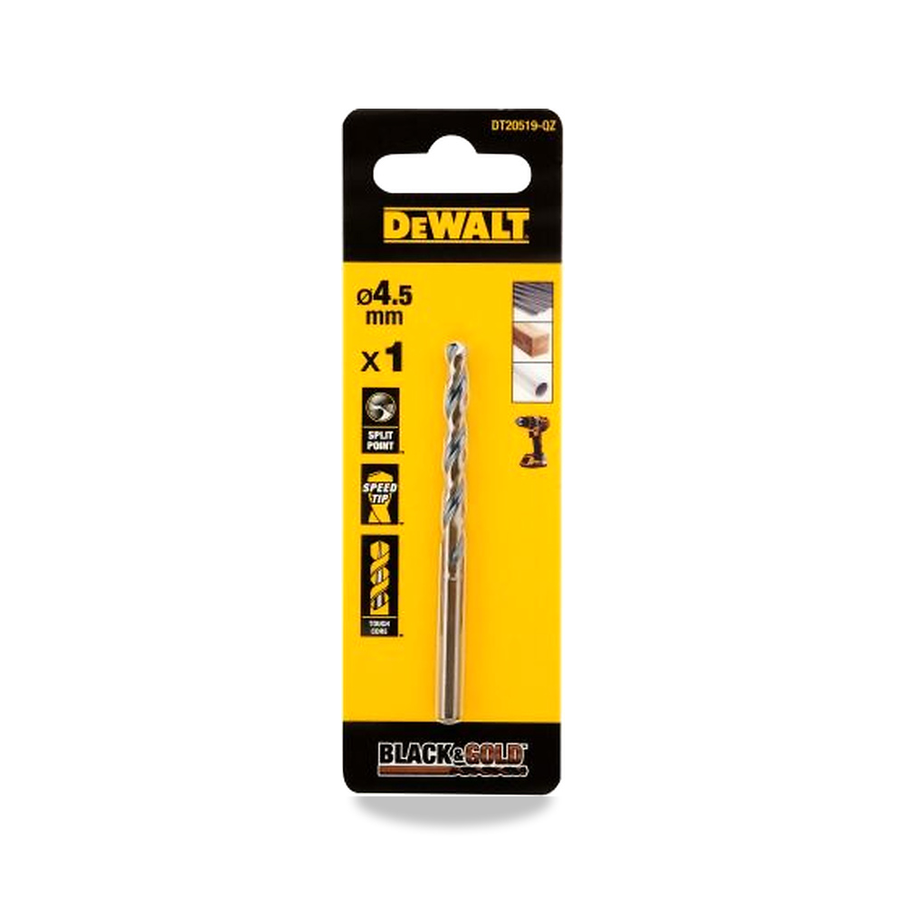 صورة منتج ريشة وبنطة ثقب 4.5 مم DeWALT موديل DT20519-QZ – نوع الخامة HSS - كود الصنف reemco-2027-0267232 - ماركة يباع من خلال reemco - توريد وتصوير حصري لشركة ريمكو القابضة السعودية