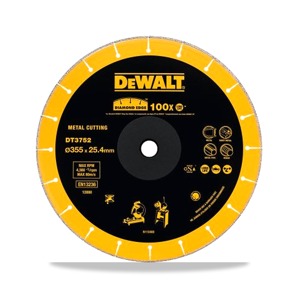 صورة منتج منشار دائري كهربائي شفرة وسلاح قطع 355 مم DeWALT موديل DT3752-QZ – نوع الخامة Diamond Tip - كود الصنف reemco-2027-0267357 - ماركة يباع من خلال reemco - توريد وتصوير حصري لشركة ريمكو القابضة السعودية