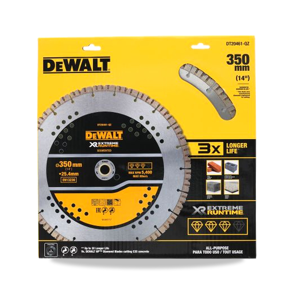 صورة منتج منشار دائري كهربائي شفرة وسلاح قطع 355 مم DeWALT موديل DT20461-QZ – نوع الخامة Diamond Tip - كود الصنف reemco-2027-0267370 - ماركة يباع من خلال reemco - توريد وتصوير حصري لشركة ريمكو القابضة السعودية