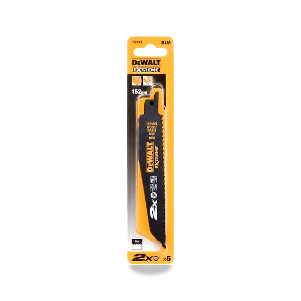 صورة منتج منشار ترددي (منشار سيف) خشب شفرة وسلاح قطع 152 مم DeWALT موديل DT2300L-QZ – نوع الخامة Bi-Metal - كود الصنف reemco-2027-0267675 - ماركة يباع من خلال reemco - توريد وتصوير حصري لشركة ريمكو القابضة السعودية