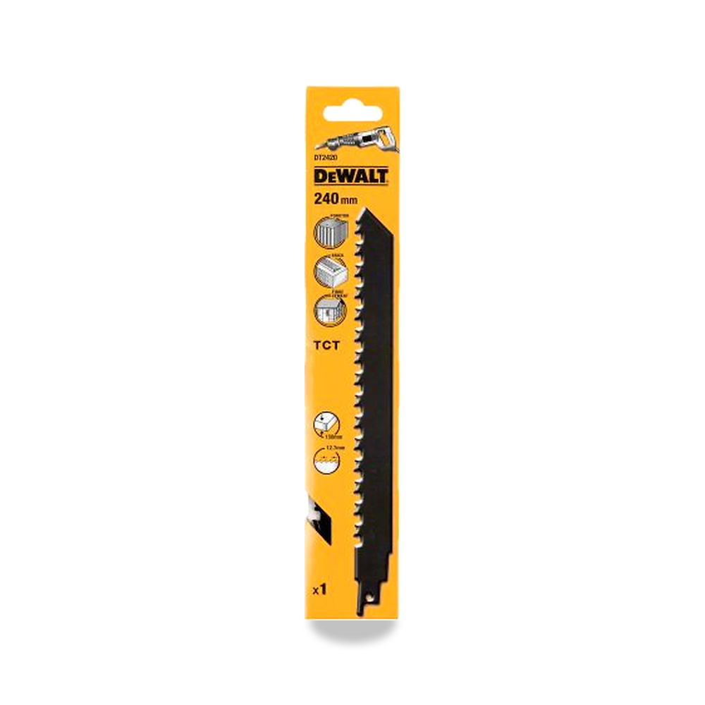 صورة منتج منشار ترددي (منشار سيف) شفرة وسلاح قطع 235 مم DeWALT موديل DT2335-QZ – 5.1 سم – نوع الخامة Bi-Metal - كود الصنف reemco-2027-0267965 - ماركة يباع من خلال reemco - توريد وتصوير حصري لشركة ريمكو القابضة السعودية