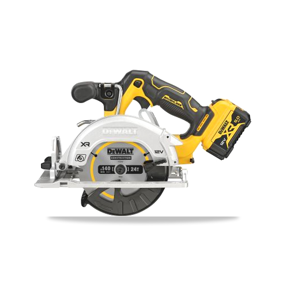 صورة منتج منشار دائري كهربائي منشار قطع بطاريات 140 مم 12 فولت 5 أمبير ساعة 20 مم DeWALT موديل DCS512P2-QW - كود الصنف reemco-2027-0268272 - ماركة يباع من خلال reemco - توريد وتصوير حصري لشركة ريمكو القابضة السعودية