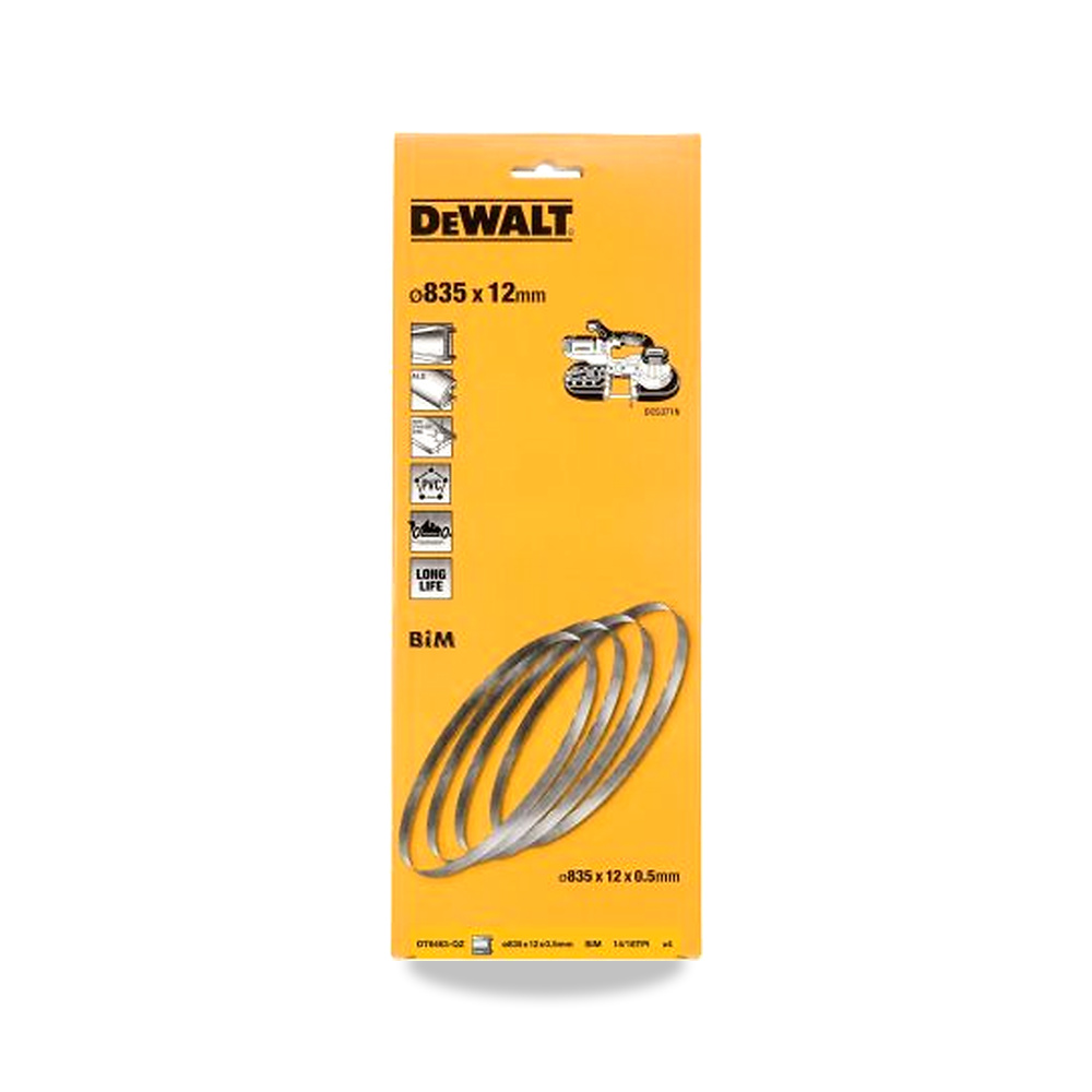 صورة منتج منشار شريطي شفرة وسلاح قطع بلاستيك 835 مم DeWALT موديل DT8463-QZ – نوع الخامة Steel - كود الصنف reemco-2027-0271020 - ماركة يباع من خلال reemco - توريد وتصوير حصري لشركة ريمكو القابضة السعودية