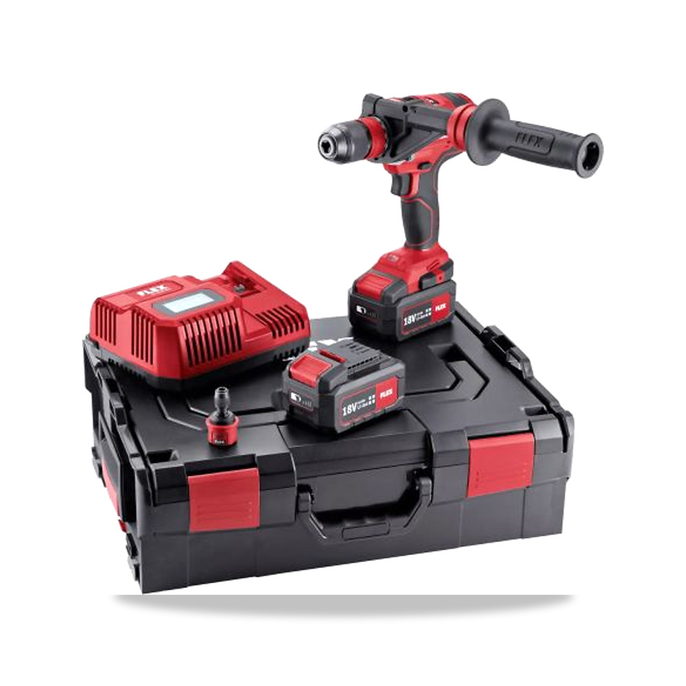 صورة منتج مثقاب دريل لاسلكي بدون فحمات (Brushless) 18 فولت 13 مم Flex موديل 482757 – سعة البطارية 8Ah – 1.5 to 13 مم - كود الصنف reemco-2027-0297864 - ماركة يباع من خلال reemco - توريد وتصوير حصري لشركة ريمكو القابضة السعودية