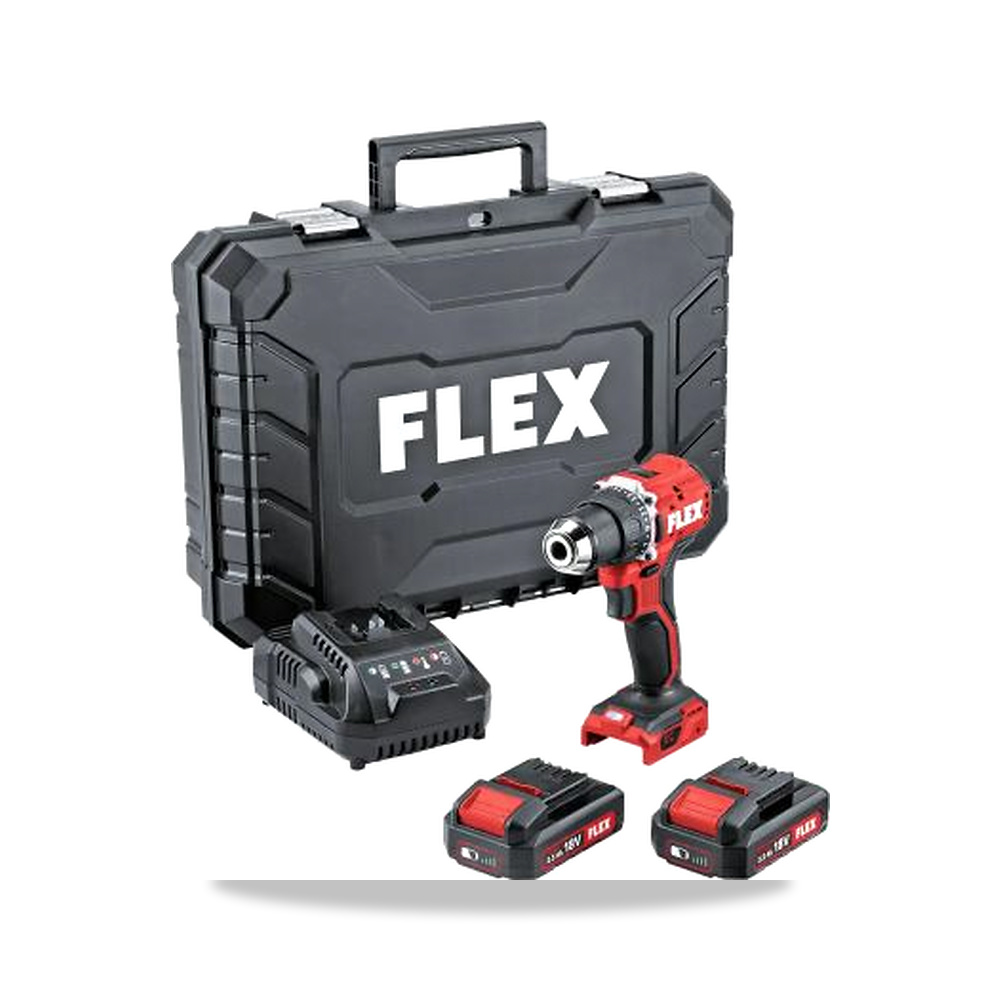 صورة منتج مثقاب دريل لاسلكي بدون فحمات (Brushless) 18 فولت Flex موديل 519049 – سعة البطارية 8Ah – 69 مم - كود الصنف reemco-2027-0297865 - ماركة يباع من خلال reemco - توريد وتصوير حصري لشركة ريمكو القابضة السعودية
