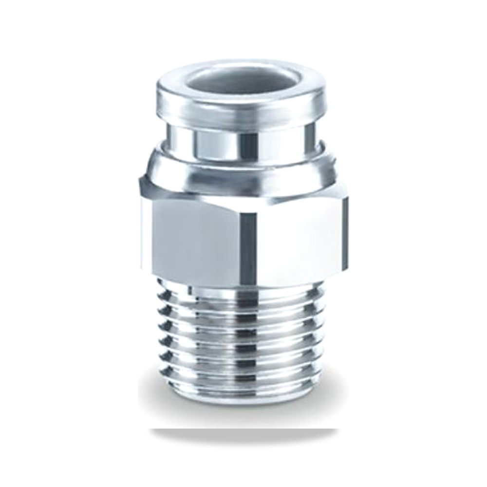 صورة منتج وصلة هواء نيوماتيك سريعة ستانلس ستيل مقاوم للصدأ نحاس أصفر 4 مم SMC موديل KQB2H04-G01 – مقاس السن اللولبي G 1/8 – نوع الخامة Stainless Steel, Brass - كود الصنف reemco-2027-0355202 - ماركة يباع من خلال reemco - توريد وتصوير حصري لشركة ريمكو القابضة السعودية
