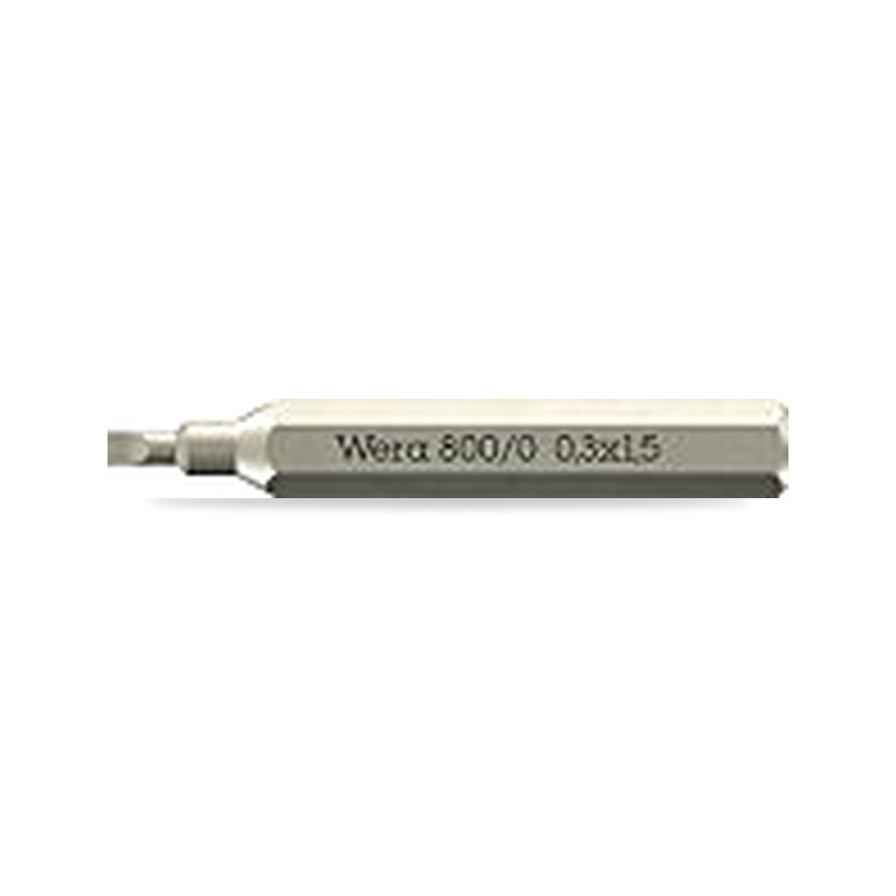 صورة منتج لقمة ورأس مفك 1.5 X 30 مم Wera موديل 05058104001 – 0.3 x 1.5 x 30 مم – نوع الخامة Tough - كود الصنف reemco-2027-0371977 - ماركة يباع من خلال reemco - توريد وتصوير حصري لشركة ريمكو القابضة السعودية