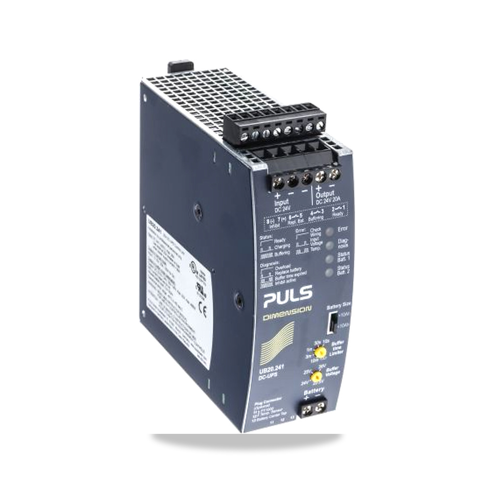 صورة منتج مزود طاقة غير منقطع (UPS) 480 واط 24 فولت 25 أمبير PULS موديل UB20.241 – 24 فولت dc – 46 مم - كود الصنف reemco-2027-0545545 - ماركة يباع من خلال reemco - توريد وتصوير حصري لشركة ريمكو القابضة السعودية
