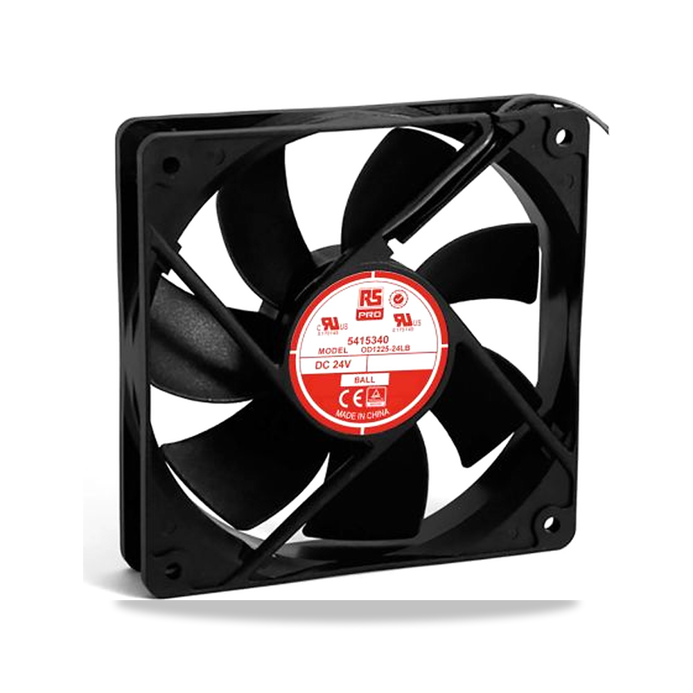 صورة منتج مروحة شفط وتبريد محورية (Axial Fan) 24 فولت 3 واط 140 مللي أمبير 120 مم 25 مم RS PRO موديل 541-5340 - كود الصنف reemco-2027-0793885 - ماركة يباع من خلال reemco - توريد وتصوير حصري لشركة ريمكو القابضة السعودية