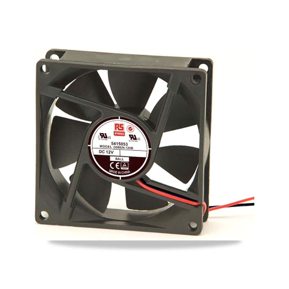 صورة منتج مروحة شفط وتبريد محورية (Axial Fan) 12 فولت 1.8 واط 180 مللي أمبير 80 مم 25 مم RS PRO موديل 541-5053 - كود الصنف reemco-2027-0794140 - ماركة يباع من خلال reemco - توريد وتصوير حصري لشركة ريمكو القابضة السعودية