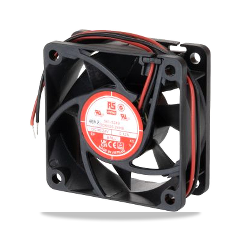 صورة منتج مروحة شفط وتبريد محورية (Axial Fan) 24 فولت 3.5 واط 120 مللي أمبير 60 مم 25 مم RS PRO موديل 541-5249 - كود الصنف reemco-2027-0794220 - ماركة يباع من خلال reemco - توريد وتصوير حصري لشركة ريمكو القابضة السعودية