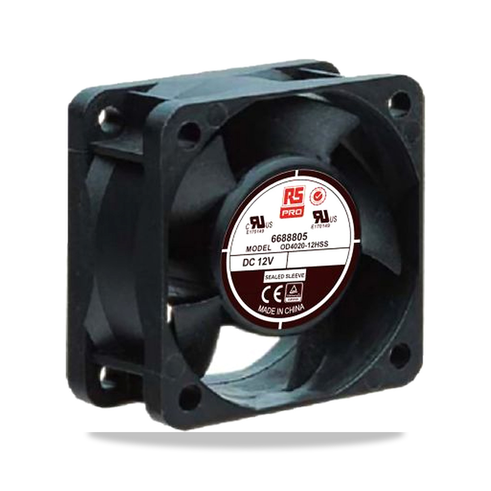 صورة منتج مروحة شفط وتبريد محورية (Axial Fan) 12 فولت 1.2 واط 110 مللي أمبير 40 مم 20 مم RS PRO موديل 668-8805 - كود الصنف reemco-2027-0794344 - ماركة يباع من خلال reemco - توريد وتصوير حصري لشركة ريمكو القابضة السعودية