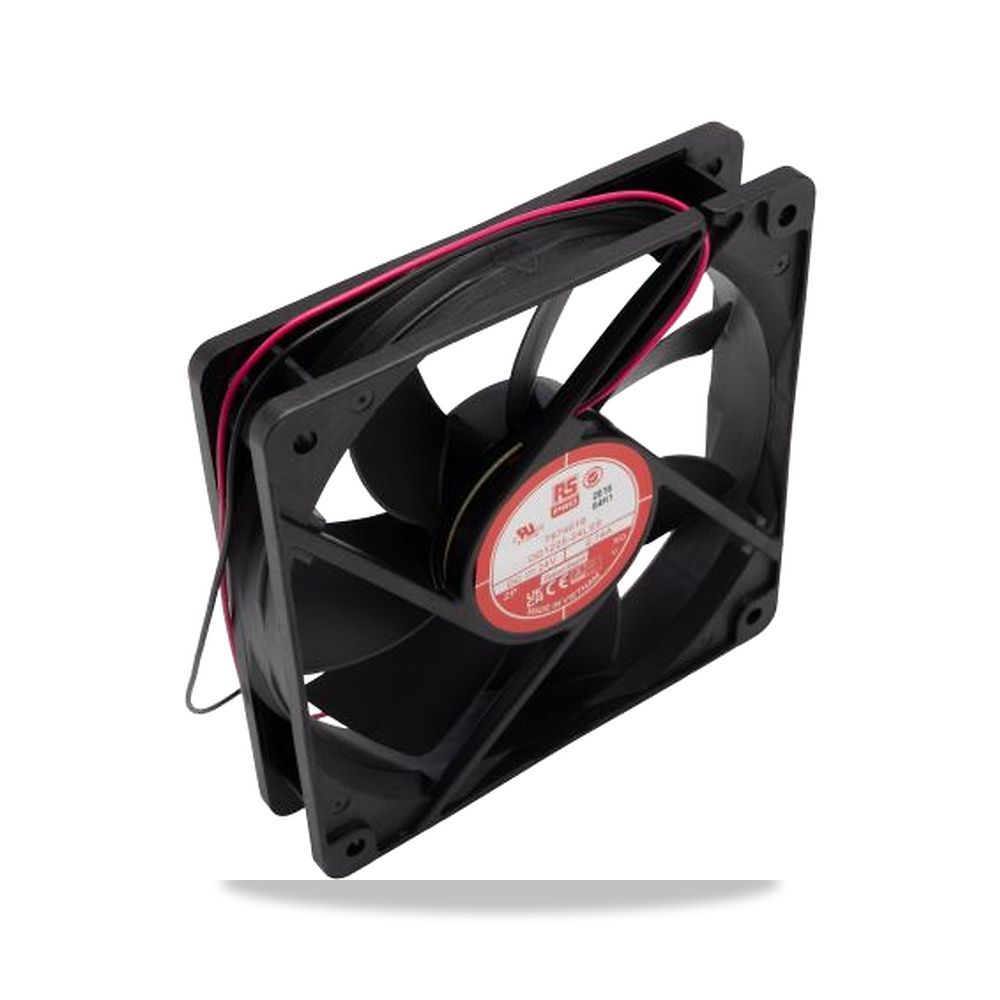 صورة منتج مروحة شفط وتبريد محورية (Axial Fan) 24 فولت 3 واط 140 مللي أمبير 120 مم 25 مم RS PRO موديل 787-4019 - كود الصنف reemco-2027-0795562 - ماركة يباع من خلال reemco - توريد وتصوير حصري لشركة ريمكو القابضة السعودية