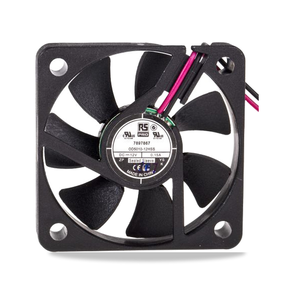 صورة منتج مروحة شفط وتبريد محورية (Axial Fan) 12 فولت 1.44 واط 12 مللي أمبير 50 مم 10 مم RS PRO موديل 789-7867 - كود الصنف reemco-2027-0796053 - ماركة يباع من خلال reemco - توريد وتصوير حصري لشركة ريمكو القابضة السعودية