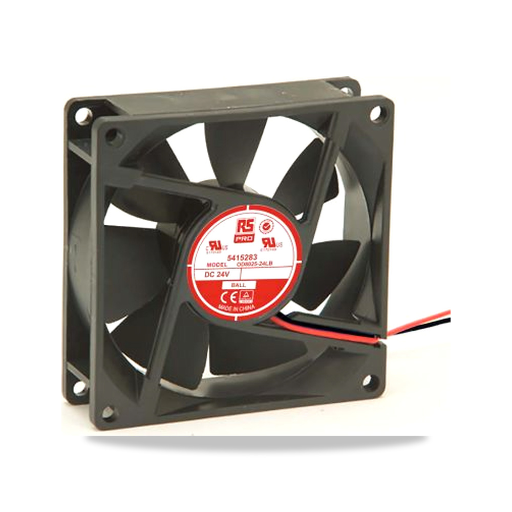 صورة منتج مروحة شفط وتبريد محورية (Axial Fan) 24 فولت 50 مللي أمبير 80 مم 25 مم RS PRO موديل 541-5283 - كود الصنف reemco-2027-0796382 - ماركة يباع من خلال reemco - توريد وتصوير حصري لشركة ريمكو القابضة السعودية