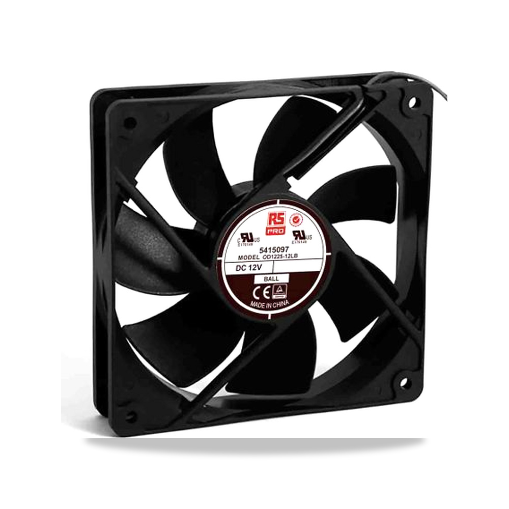 صورة منتج مروحة شفط وتبريد محورية (Axial Fan) 12 فولت 3 واط 240 مللي أمبير 120 مم 25 مم RS PRO موديل 541-5097 - كود الصنف reemco-2027-0796447 - ماركة يباع من خلال reemco - توريد وتصوير حصري لشركة ريمكو القابضة السعودية