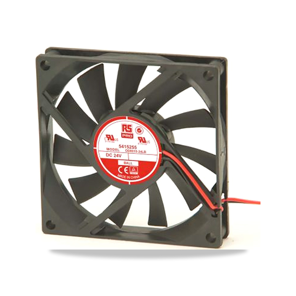 صورة منتج مروحة شفط وتبريد محورية (Axial Fan) 24 فولت 2.4 واط 60 مللي أمبير 80 مم 15 مم RS PRO موديل 541-5255 - كود الصنف reemco-2027-0796498 - ماركة يباع من خلال reemco - توريد وتصوير حصري لشركة ريمكو القابضة السعودية