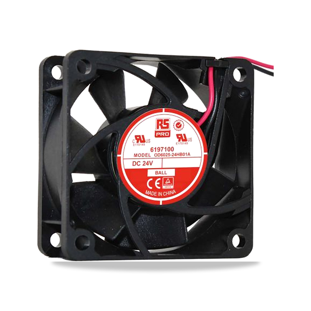 صورة منتج مروحة شفط وتبريد محورية (Axial Fan) 24 فولت 3.5 واط 120 مللي أمبير 60 مم 25 مم RS PRO موديل 619-7100 - كود الصنف reemco-2027-0797460 - ماركة يباع من خلال reemco - توريد وتصوير حصري لشركة ريمكو القابضة السعودية