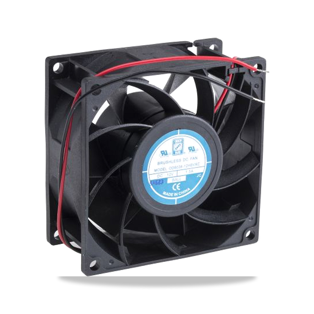 صورة منتج مروحة شفط وتبريد محورية (Axial Fan) 12 فولت 14 واط 1.2 أمبير 80 مم 38 مم RS PRO موديل 703-3445 - كود الصنف reemco-2027-0799101 - ماركة يباع من خلال reemco - توريد وتصوير حصري لشركة ريمكو القابضة السعودية