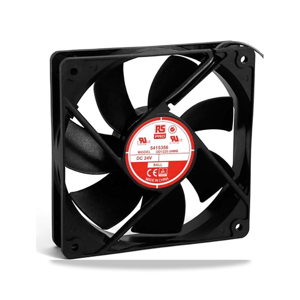 صورة منتج مروحة شفط وتبريد محورية (Axial Fan) 24 فولت 4 واط 170 مللي أمبير 120 مم 25 مم RS PRO موديل 541-5356 - كود الصنف reemco-2027-0799517 - ماركة يباع من خلال reemco - توريد وتصوير حصري لشركة ريمكو القابضة السعودية