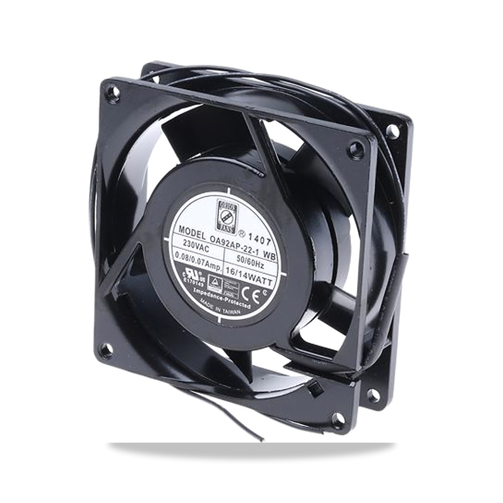 صورة منتج مروحة شفط وتبريد محورية (Axial Fan) رمان بلي ومحمل دوران 230 فولت 13 واط 0.09 أمبير 92 مم 26 موديل 789-7889 - كود الصنف reemco-2027-0799808 - ماركة يباع من خلال reemco - توريد وتصوير حصري لشركة ريمكو القابضة السعودية