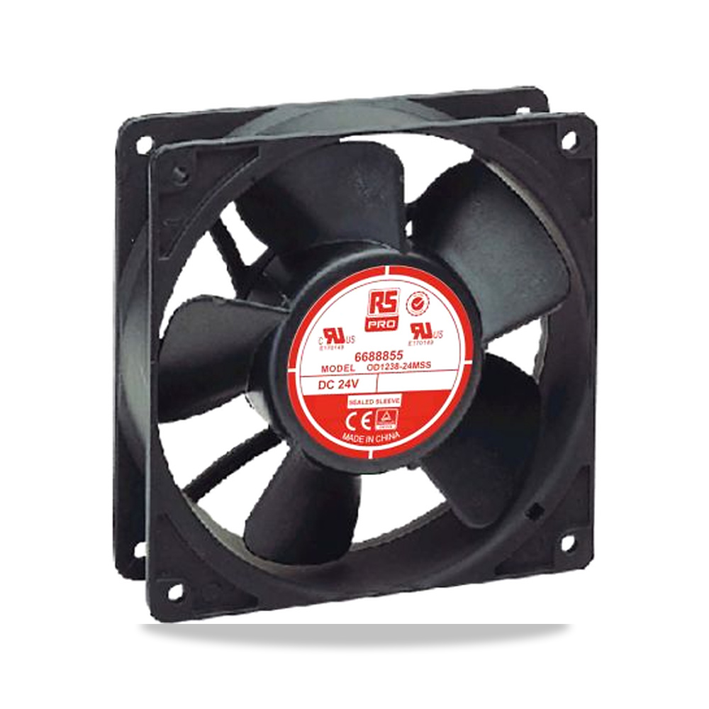 صورة منتج مروحة شفط وتبريد محورية (Axial Fan) 24 فولت 4.8 واط 230 مللي أمبير 120 مم 38.5 مم RS PRO موديل 668-8855 - كود الصنف reemco-2027-0810890 - ماركة يباع من خلال reemco - توريد وتصوير حصري لشركة ريمكو القابضة السعودية
