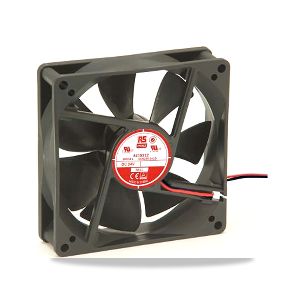 صورة منتج مروحة شفط وتبريد محورية (Axial Fan) 24 فولت 1.9 واط 50 مللي أمبير 92.5 مم 25 مم RS PRO موديل 541-5312 - كود الصنف reemco-2027-0810913 - ماركة يباع من خلال reemco - توريد وتصوير حصري لشركة ريمكو القابضة السعودية