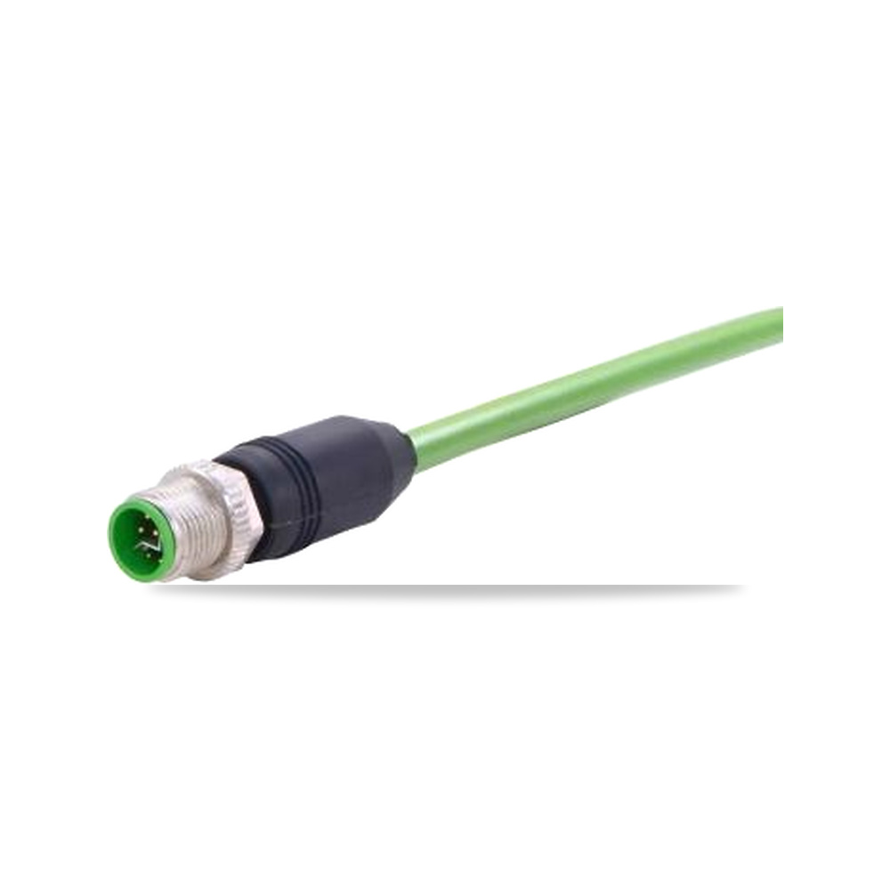 صورة منتج كابل وسلك ذكر كابل وسلك 8 خط/قطب M12 HARTING موديل 21342600840010 – نوع الخامة Polyurethane – اللون أخضر - كود الصنف reemco-2027-0816458 - ماركة يباع من خلال reemco - توريد وتصوير حصري لشركة ريمكو القابضة السعودية