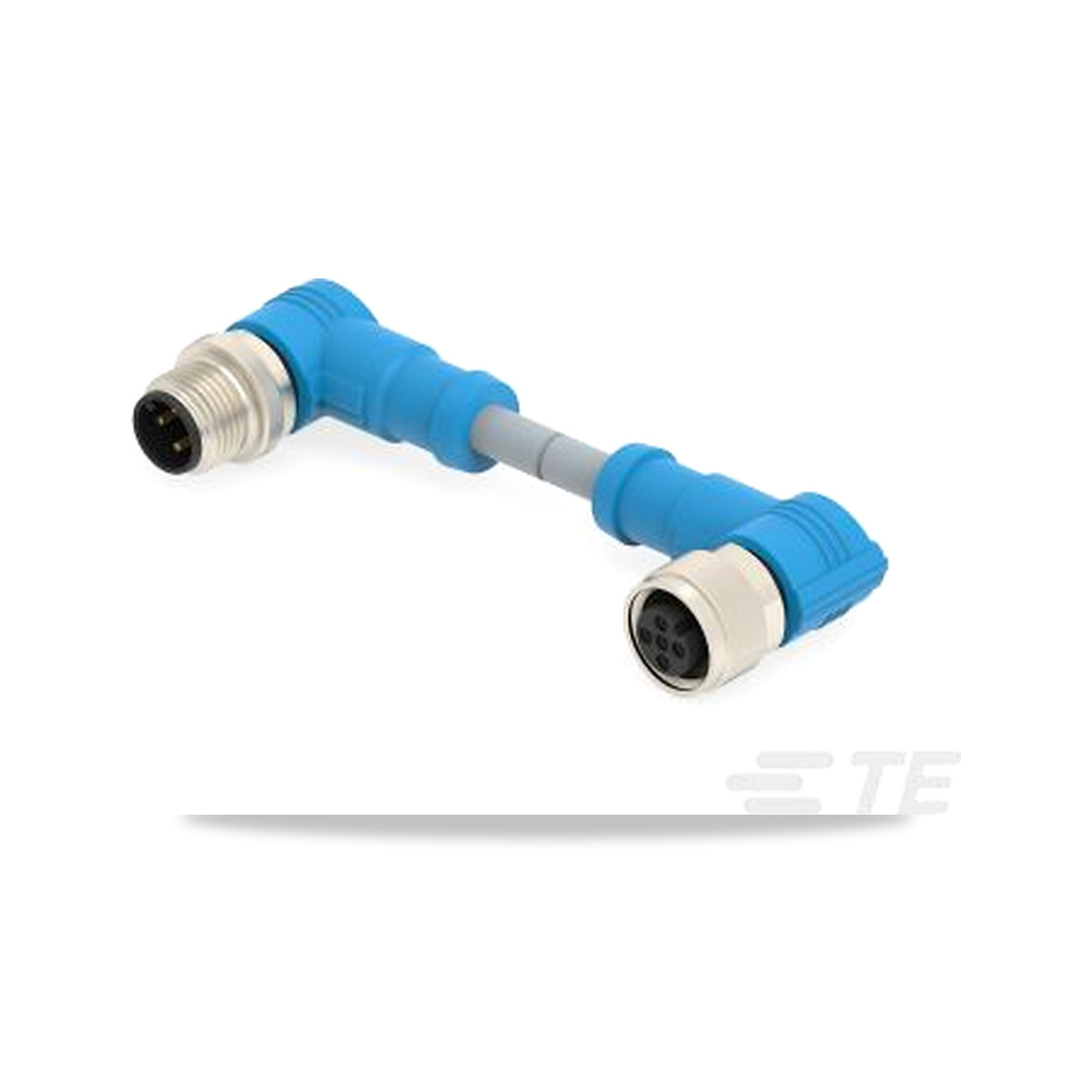 صورة منتج كابل وسلك ذكر أنثى 5 متر 4 خط/قطب M12 TE Connectivity موديل T4162224004-005 – نوع الخامة Polyurethane – اللون رمادي - كود الصنف reemco-2027-0819350 - ماركة يباع من خلال reemco - توريد وتصوير حصري لشركة ريمكو القابضة السعودية