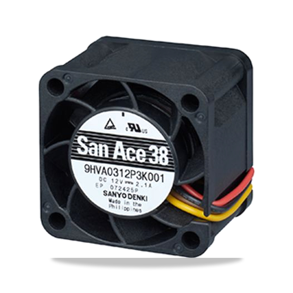 صورة منتج مروحة تهوية وتبريد 12 فولت 13.2 واط 1.1 أمبير 38 مم 28 مم Sanyo Denki موديل 9HVA0312P3G001 - كود الصنف reemco-2027-0822382 - ماركة يباع من خلال reemco - توريد وتصوير حصري لشركة ريمكو القابضة السعودية