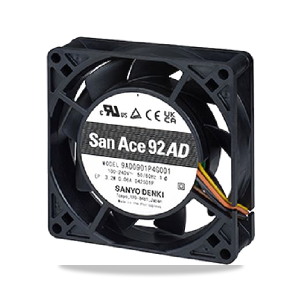 صورة منتج مروحة شفط وتبريد محورية (Axial Fan) 240 فولت 3.2 واط 0.06 أمبير 92 مم 25 مم Sanyo Denki موديل 9AD0901G4H001 - كود الصنف reemco-2027-0822407 - ماركة يباع من خلال reemco - توريد وتصوير حصري لشركة ريمكو القابضة السعودية