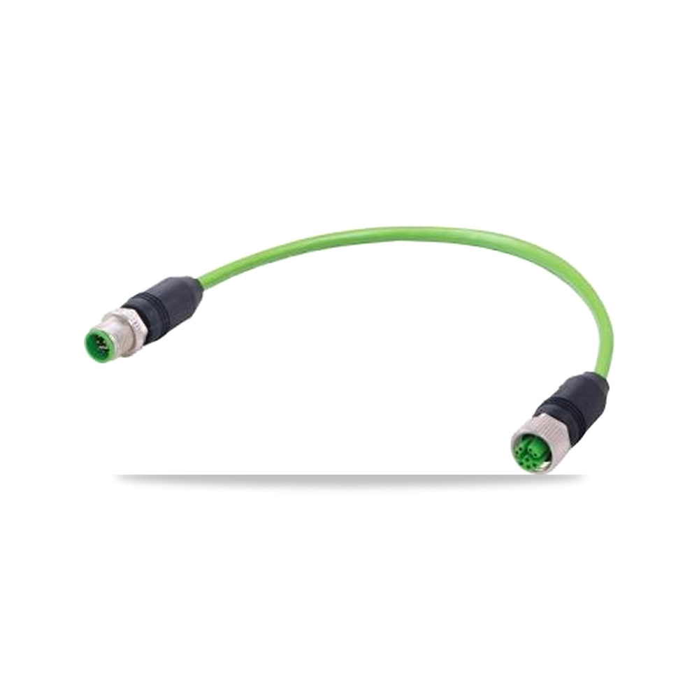 صورة منتج كابل وسلك ذكر أنثى 10 متر 8 خط/قطب M12 HARTING موديل 21342627840100 – نوع الخامة Polyurethane – اللون أخضر - كود الصنف reemco-2027-0851752 - ماركة يباع من خلال reemco - توريد وتصوير حصري لشركة ريمكو القابضة السعودية