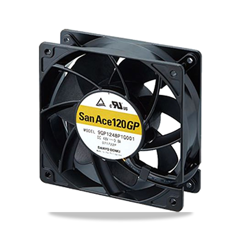 صورة منتج مروحة شفط وتبريد محورية (Axial Fan) 48 فولت 38.4 واط 0.8 أمبير 120 مم 38 مم Sanyo Denki موديل 9GP1248P1G001 - كود الصنف reemco-2027-0861282 - ماركة يباع من خلال reemco - توريد وتصوير حصري لشركة ريمكو القابضة السعودية