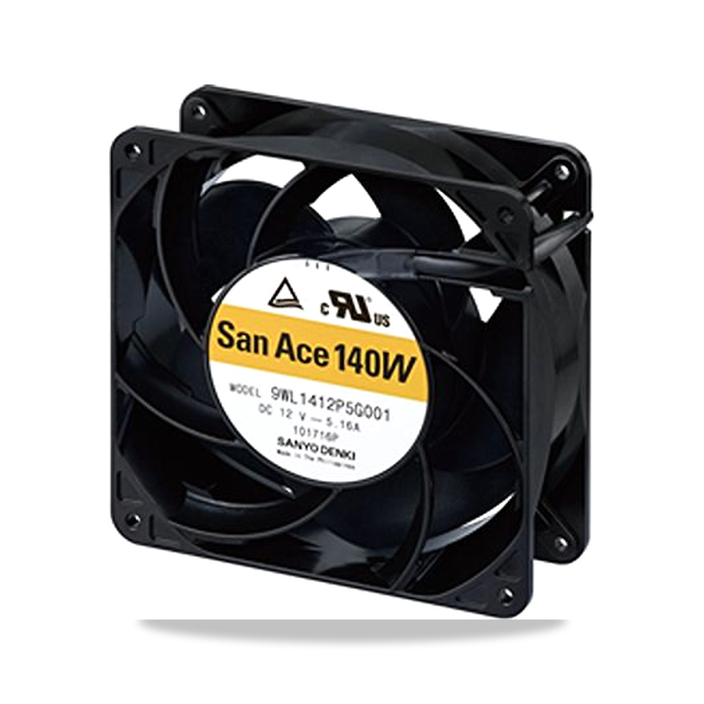 صورة منتج مروحة شفط وتبريد محورية (Axial Fan) 24 فولت 140 واط 62 واط 2.58 أمبير 140 مم Sanyo Denki موديل 9WL1424P5G001 - كود الصنف reemco-2027-0861292 - ماركة يباع من خلال reemco - توريد وتصوير حصري لشركة ريمكو القابضة السعودية