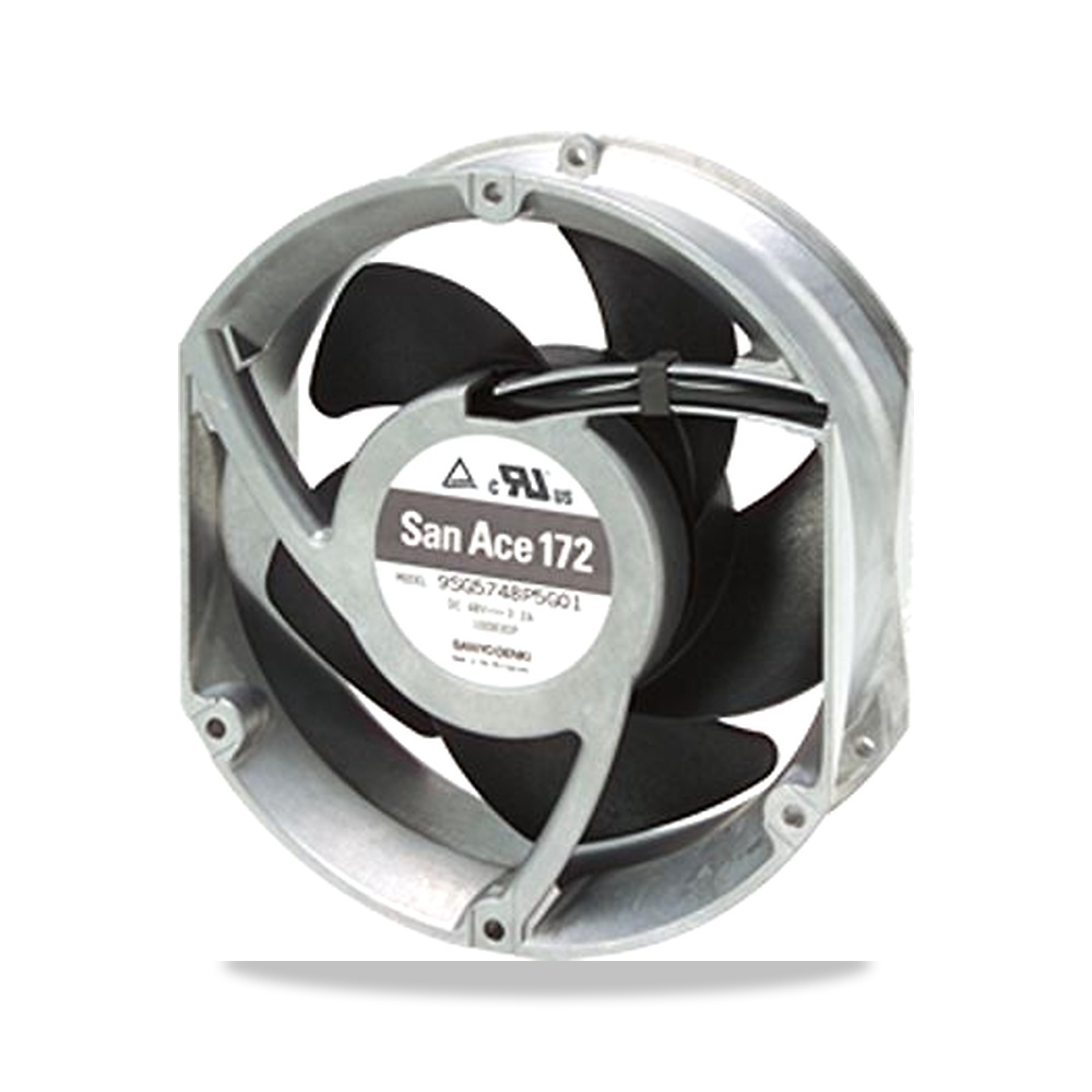 صورة منتج مروحة شفط وتبريد محورية (Axial Fan) 48 فولت 140 واط 2.91 أمبير 172 مم 150 مم Sanyo Denki موديل 9SG5748P5G01 - كود الصنف reemco-2027-0861297 - ماركة يباع من خلال reemco - توريد وتصوير حصري لشركة ريمكو القابضة السعودية