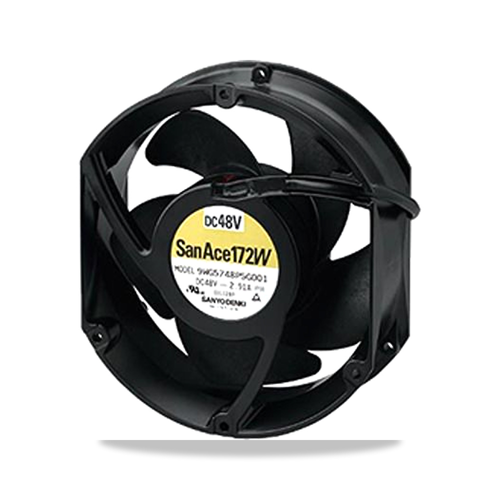 صورة منتج مروحة شفط وتبريد محورية (Axial Fan) 48 فولت 172 واط 140 واط 2.91 أمبير 172 مم Sanyo Denki موديل 9WG5748P5G001 - كود الصنف reemco-2027-0861301 - ماركة يباع من خلال reemco - توريد وتصوير حصري لشركة ريمكو القابضة السعودية