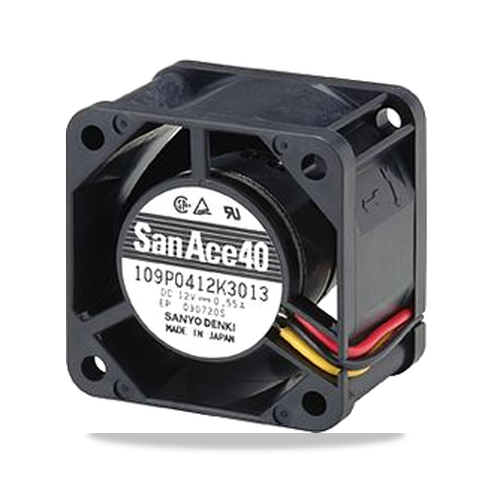 صورة منتج مروحة تهوية وتبريد 12 فولت 2.3 واط 0.2 أمبير 40 مم 28 مم Sanyo Denki موديل 109P0412H301 - كود الصنف reemco-2027-0861309 - ماركة يباع من خلال reemco - توريد وتصوير حصري لشركة ريمكو القابضة السعودية