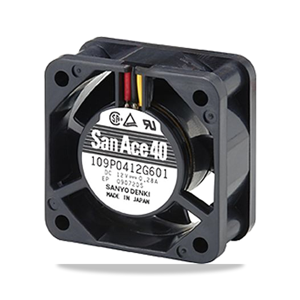 صورة منتج مروحة شفط وتبريد محورية (Axial Fan) 1.44 واط 0.06 أمبير 40 مم 20 مم 33198 أمبير Sanyo Denki موديل 109P0424F601 - كود الصنف reemco-2027-0861324 - ماركة يباع من خلال reemco - توريد وتصوير حصري لشركة ريمكو القابضة السعودية
